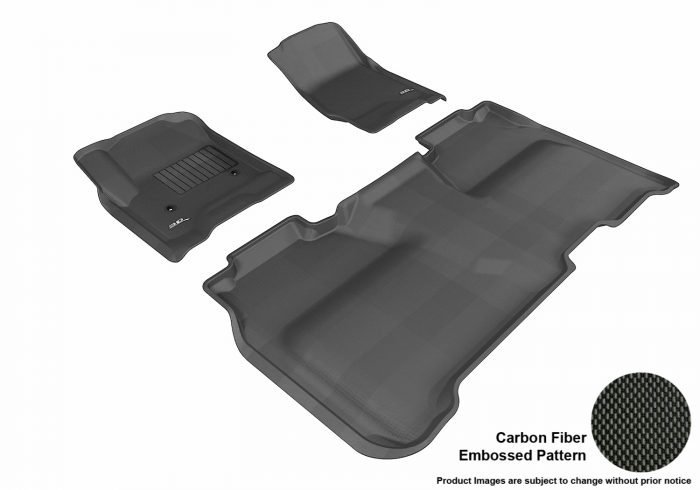 3D MAXpider Compatible with CHEVROLET SILVERADO 1500 CREW CAB 2014-2018 / 2500HD / 3500HD CREW CAB 2015-2019 KAGU BLACK R1 R2