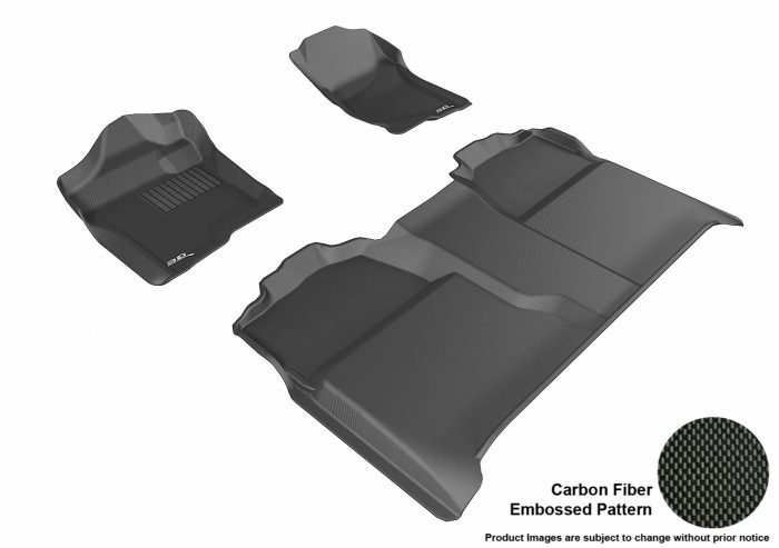 3D MAXpider Compatible with CHEVROLET SILVERADO 1500 CREW CAB 2007-2013 KAGU BLACK R1 R2