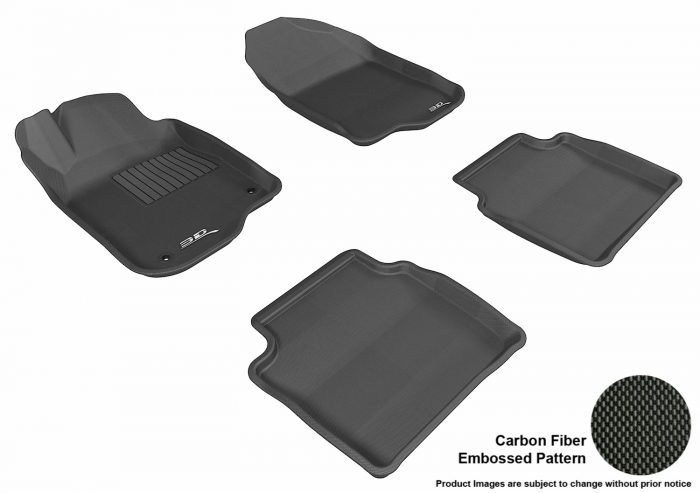 3D MAXpider Compatible with CHEVROLET MALIBU 2008-2012 KAGU BLACK R1 R2 (2 EYELETS)