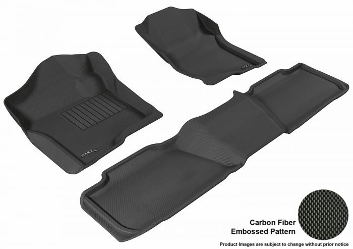 3D MAXpider Compatible with CHEVROLET TAHOE WITH BENCH 2ND ROW 2007-2014 KAGU BLACK R1 R2