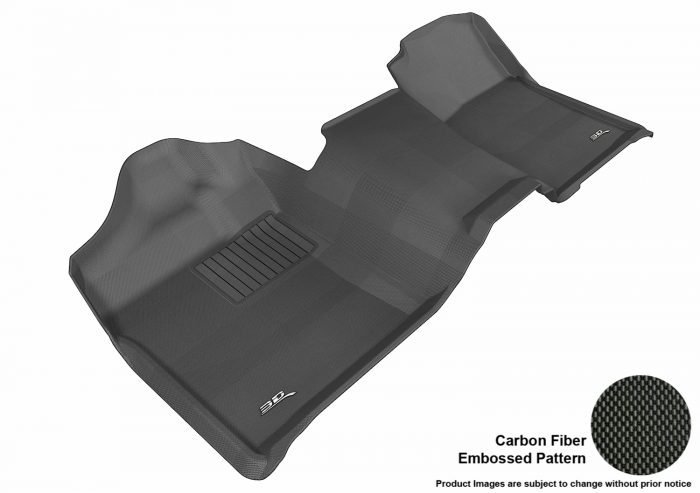 3D MAXpider Compatible with CHEVROLET SILVERADO 1500 REGULAR CAB / GMC SIERRA 1500 REGULAR CAB 2007-2013 KAGU BLACK R1 BENCH SEAT (1 PC)