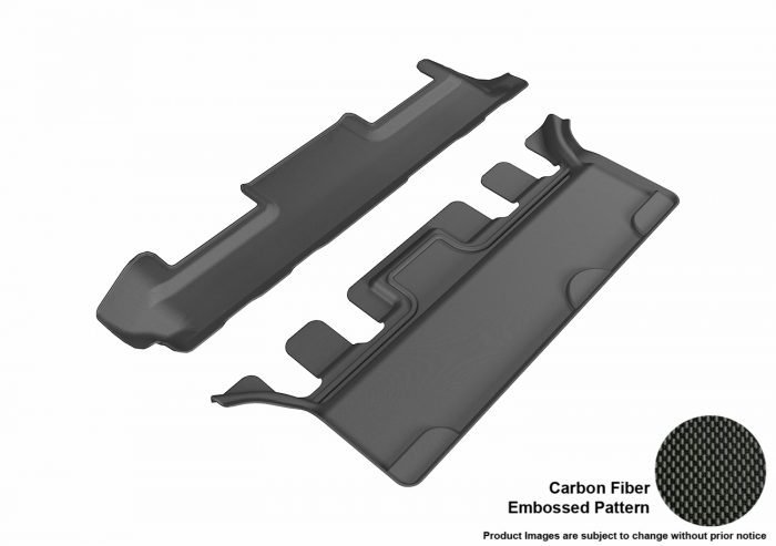 3D MAXpider Compatible with CHEVROLET TAHOE 7-SEAT / GMC YUKON 7-SEAT 2015-2020 KAGU BLACK R3 (2PCS)