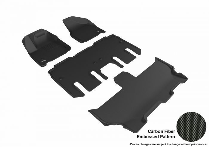 3D MAXpider Compatible with CHRYSLER PACIFICA 2017-2025 / VOYAGER 2020-2022 KAGU BLACK R1 R2 R3