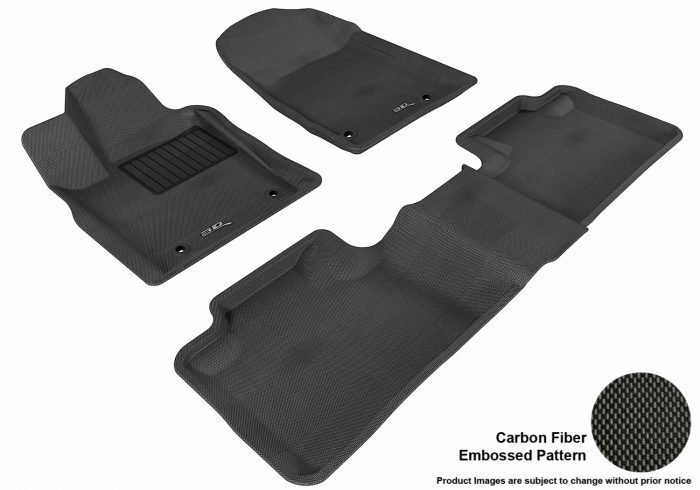 3D MAXpider Compatible with DODGE DURANGO 5-SEAT 2013-2025 KAGU BLACK R1 R2 (2 POSTS ON FRONT PASSENGER'S FLOOR)