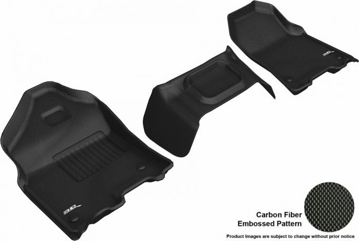 3D MAXpider Compatible with DODGE RAM 1500 CREW CAB / QUAD CAB 2019-2024 KAGU BLACK R1 BENCH SEAT (3 PCS DESIGN)