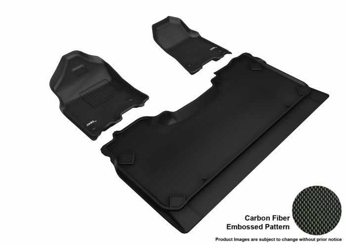 3D MAXpider Compatible with DODGE RAM 1500 CREW CAB W/ BUCKET FRONT ROW 2019-2024 KAGU BLACK R1 R2