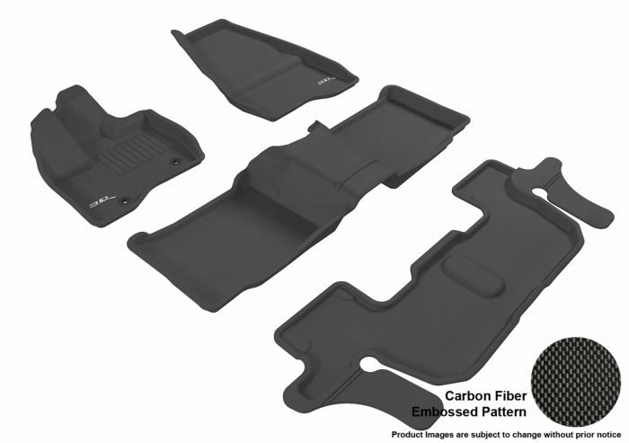 3D MAXpider Compatible with FORD EXPLORER WITH BENCH 2ND ROW 2011-2014 KAGU BLACK R1 R2 R3