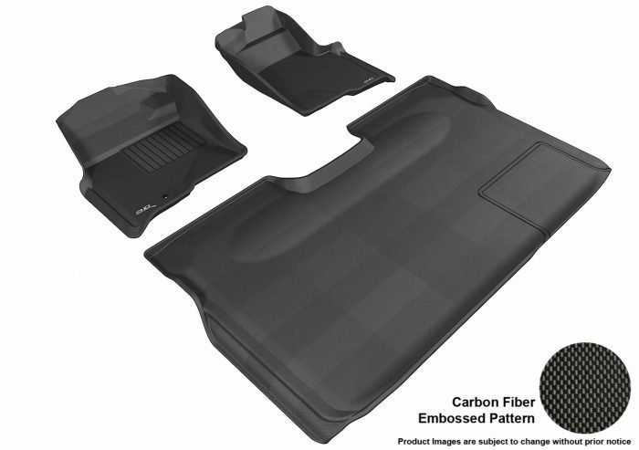 3D MAXpider Compatible with FORD F-150 2009-2010 SUPERCREW KAGU BLACK R1 R2 (1 EYELET, NOT FIT 4X4 M/T FLOOR SHIFTER, TRIM TO FIT SUBWOOFER)