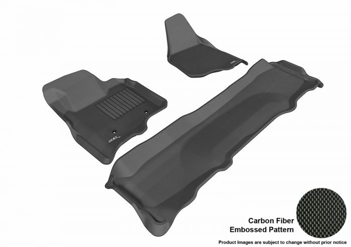 3D MAXpider Compatible with FORD F-250 / 350 / 450 CREW CAB 2011-2012 KAGU BLACK R1 R2 (NOT FIT 4X4 M/T FLOOR SHIFTER)
