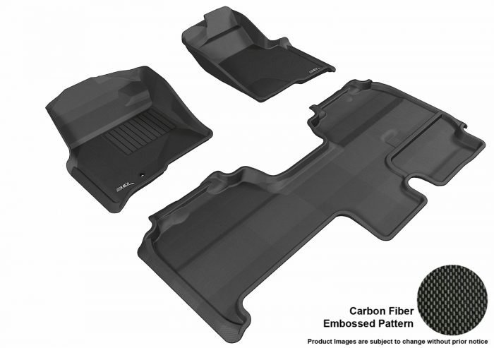 3D MAXpider Compatible with FORD F-150 2009-2010 SUPERCAB KAGU BLACK R1 R2 (1 EYELET, NOT FIT 4X4 M/T FLOOR SHIFTER, TRIM TO FIT SUBWOOFER)