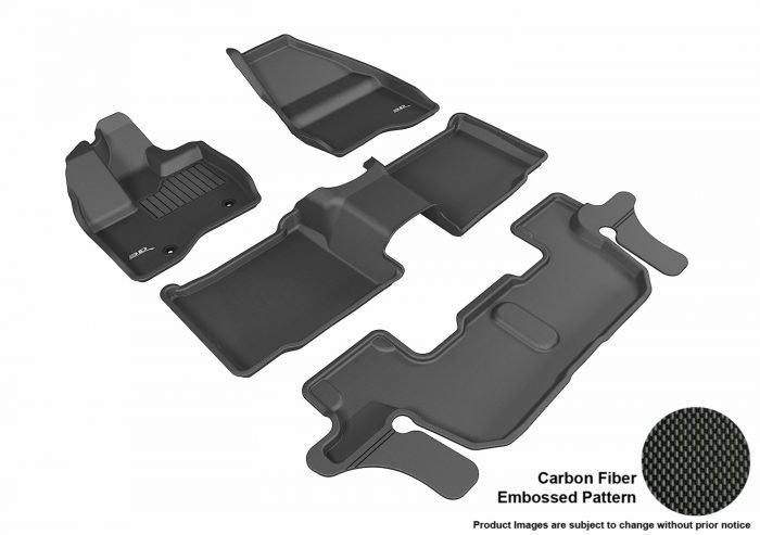 3D MAXpider Compatible with FORD EXPLORER WITH 2ND ROW CENTER CONSOLE 2011-2014 KAGU BLACK R1 R2 R3