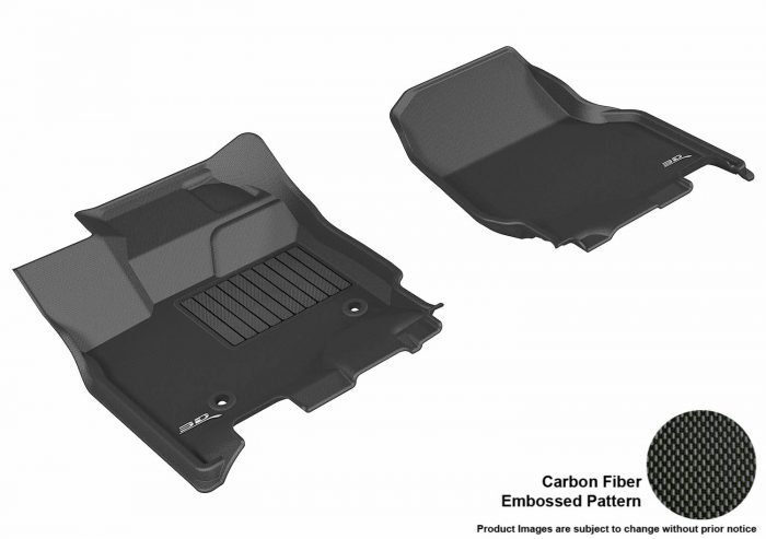 3D MAXpider Compatible with FORD F-150 SUPERCAB / SUPERCREW 2015-2025 / F-150 LIGHTNING 2022-2025 BUCKET SEATS, KAGU BLACK R1