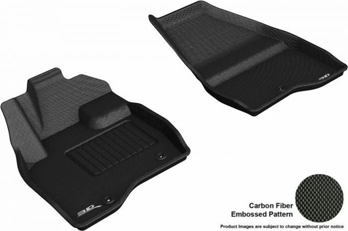 3D MAXpider Compatible with FORD EXPLORER 2017-2019 KAGU BLACK R1 (SINGLE POST ON FRONT PASSENGER'S FLOOR)
