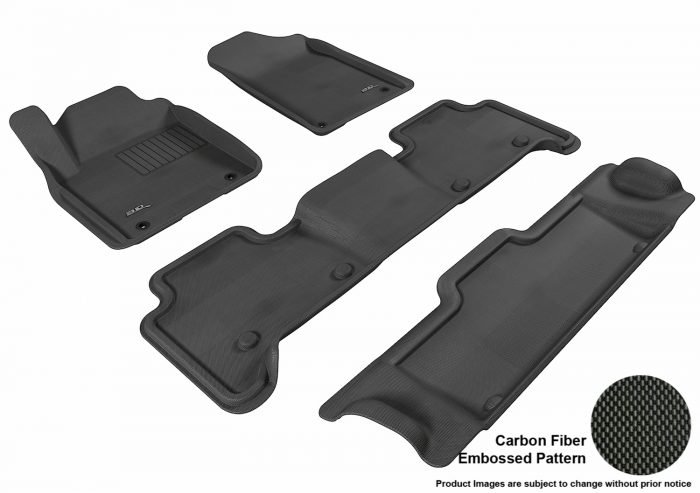 3D MAXpider Compatible with INFINITI QX80 7-SEAT 2014-2018 / QX56 2011-2013 KAGU BLACK R1 R2 R3