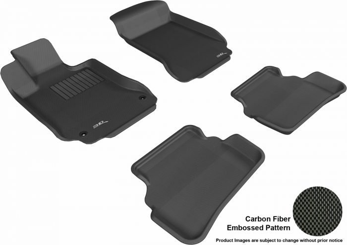 3D MAXpider Compatible with MERCEDES-BENZ C-CLASS SEDAN (W204) 2008-2014 / C 63 AMG SEDAN (W204) 2008-2011 KAGU BLACK R1 R2