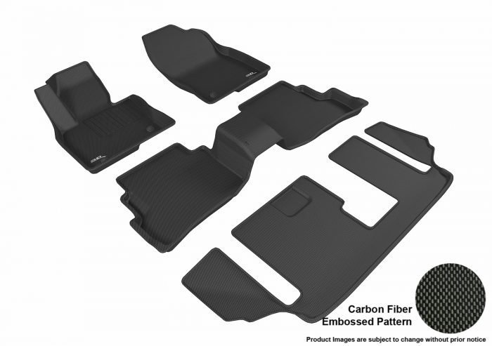 3D MAXpider Compatible with MAZDA CX-9 7-SEAT 2016-2023 KAGU BLACK R1 R2 R3
