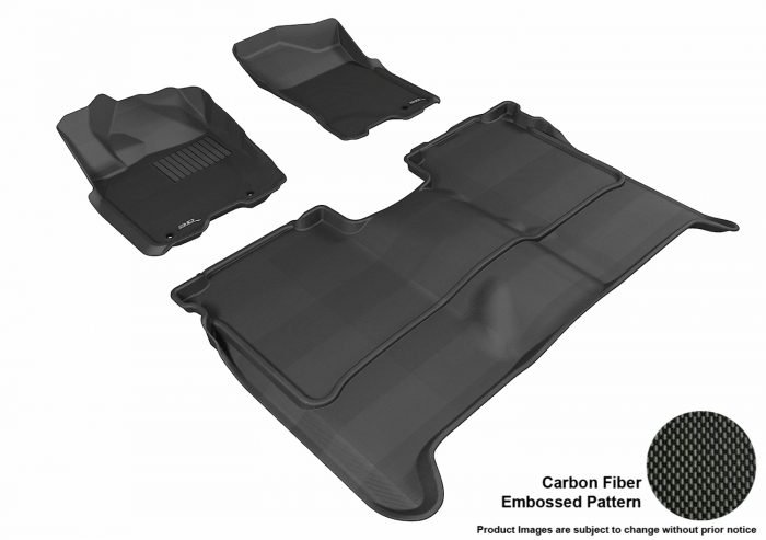 3D MAXpider Compatible with NISSAN TITAN 2009-2015 CREW CAB KAGU BLACK R1 R2 (WITHOUT STORAGE BOX)