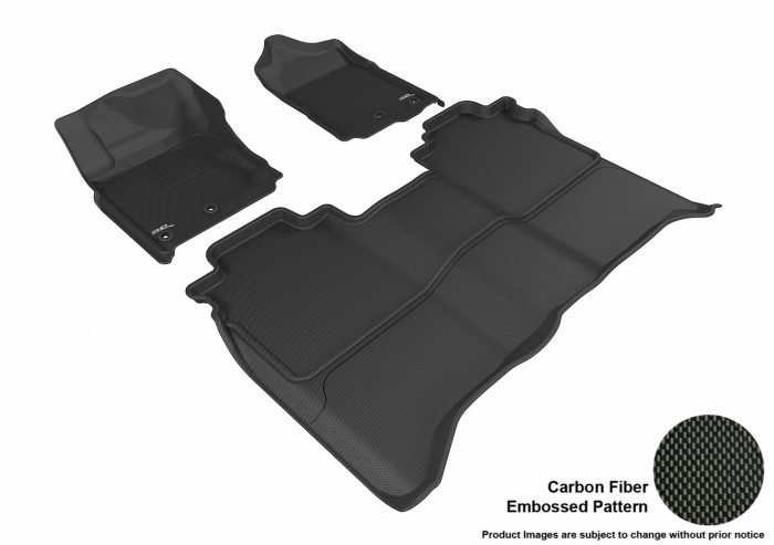 3D MAXpider Compatible with NISSAN TITAN / TITAN XD 2016-2024 CREW CAB KAGU BLACK R1 R2 (WITHOUT STORAGE BOX)