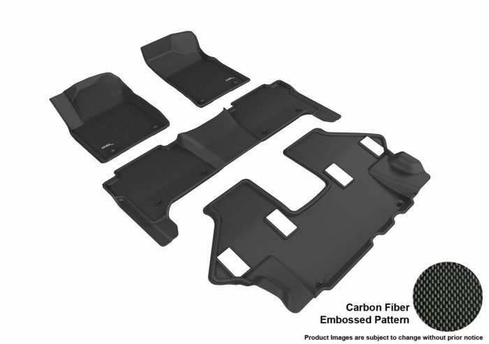 3D MAXpider Compatible with NISSAN ARMADA WITH BUCKET 2ND ROW 2017-2018 KAGU BLACK R1 R2 R3