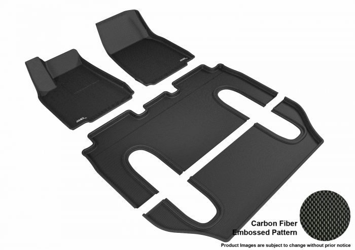 3D MAXpider Compatible with TESLA MODEL X 6-SEAT 2016-2021 KAGU BLACK R1 R2 R3