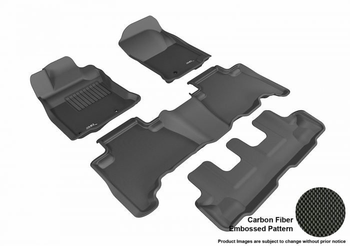 3D MAXpider Compatible with TOYOTA 4RUNNER 7-SEAT 2013-2024 KAGU BLACK R1 R2 R3 (POST)