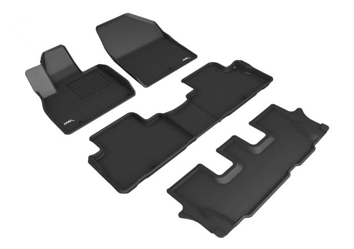 3D MAXpider Compatible with KIA TELLURIDE 8-SEAT 2020-2025 KAGU BLACK R1 R2 R3