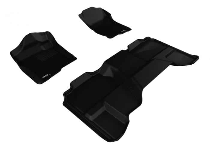 3D MAXpider Compatible with GMC SIERRA 1500 / 2500 / 3500 EXTENDED CAB 2007-2013 KAGU BLACK R1 R2