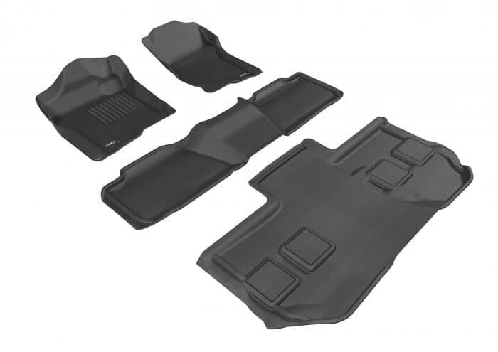 3D MAXpider Compatible with GMC YUKON XL WITH BUCKET 2ND ROW 2011-2014 KAGU BLACK R1 R2 R3