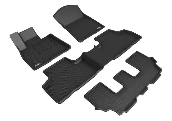 3D MAXpider Compatible with GENESIS GV80 7-SEAT 2021-2024 KAGU BLACK R1 R2 R3