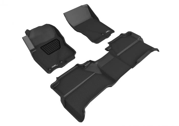 3D MAXpider Compatible with NISSAN FRONTIER CREW CAB WITH R2 SUBWOOFER 2005-2019 KAGU BLACK R1 R2 (2 EYELETS)