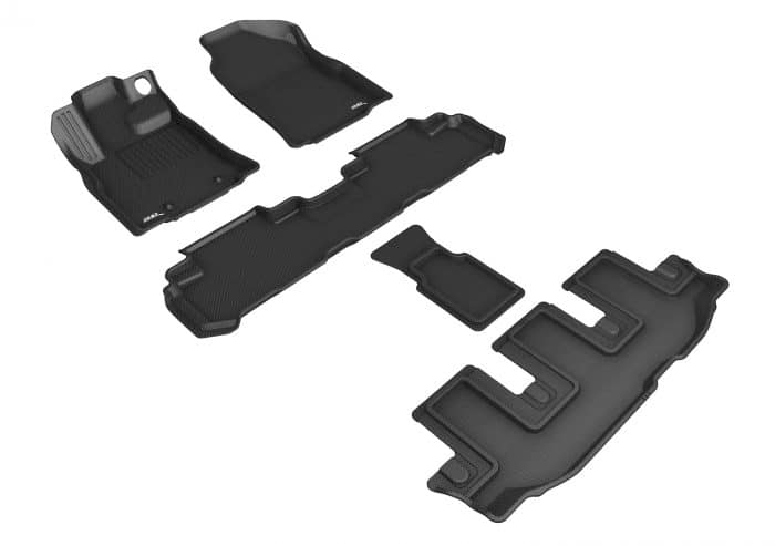 3D MAXpider Compatible with SUBARU ASCENT WITH BUCKET 2ND ROW 2019-2025 KAGU BLACK R1 R2 R3