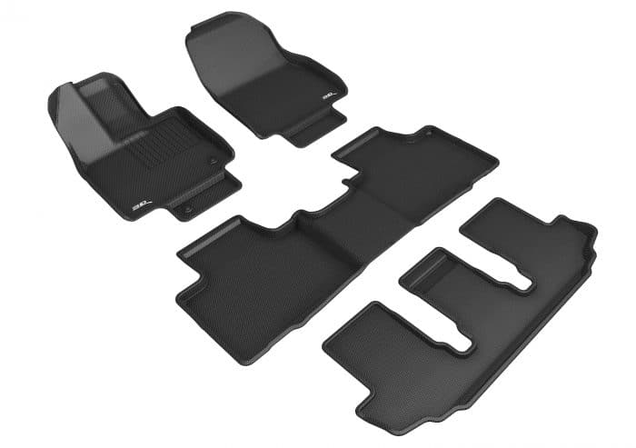 3D MAXpider Compatible with TOYOTA HIGHLANDER GASOLINE 8-SEAT 2020-2024 KAGU BLACK R1 R2 R3