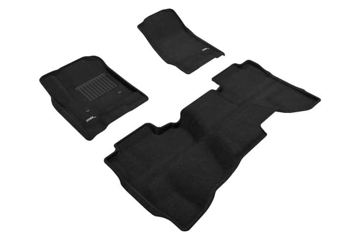 3D MAXpider Compatible with CHEVROLET SILVERADO 1500 DOUBLE CAB 2014-2018/ 2500HD/ 3500HD DOUBLE CAB 2015-2019/ 1500 LD DOUBLE CAB 2019 ELEGANT BLACK R1 R2