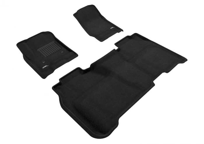 3D MAXpider Compatible with CHEVROLET SILVERADO 1500 CREW CAB 2014-2018/ 2500HD/ 3500HD CREW CAB 2015-2019 ELEGANT BLACK R1 R2