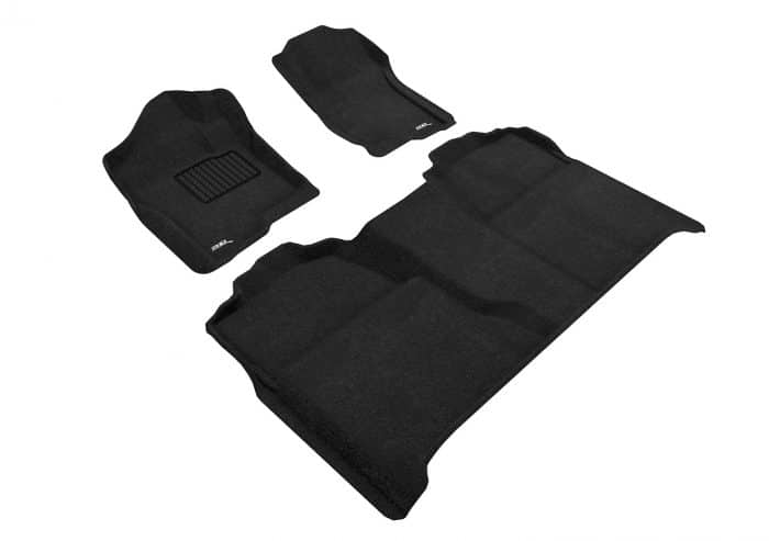 3D MAXpider Compatible with CHEVROLET SILVERADO / GMC SIERRA 1500 CREW CAB 2007-2013 ELEGANT BLACK R1 R2