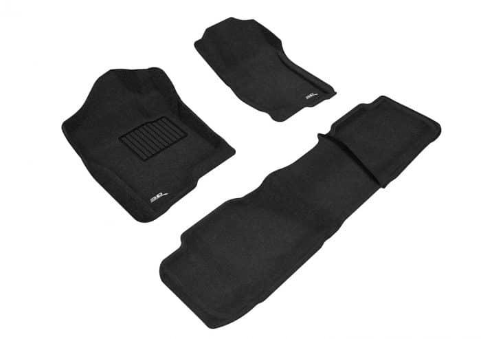 3D MAXpider Compatible with CHEVROLET TAHOE WITH BENCH 2ND ROW 2007-2014 ELEGANT BLACK R1 R2