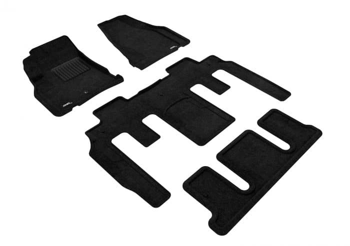 3D MAXpider Compatible with CHEVROLET TRAVERSE WITH BUCKET 2ND ROW 2009-2017 ELEGANT BLACK R1 R2 R3