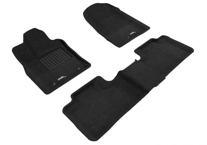 3D MAXpider Compatible with DODGE DURANGO 5-SEAT 2013-2025 ELEGANT BLACK R1 R2 (2 POSTS ON FRONT PASSENGER'S FLOOR)