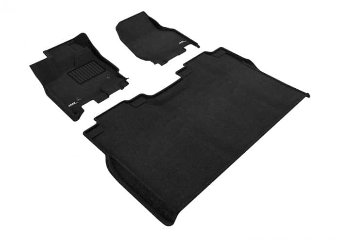 3D MAXpider Compatible with FORD F-150 SUPERCREW 2015-2024 BUCKET SEATS, ELEGANT BLACK R1 R2 (NO UNDERSEAT STORAGE)