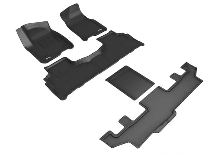 3D MAXpider Compatible with GMC YUKON XL 7-SEAT 2021-2025 KAGU BLACK R1 R2 R3