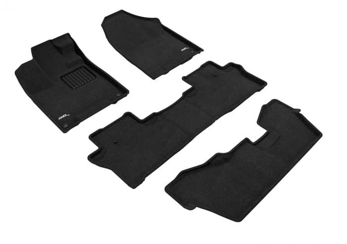 3D MAXpider Compatible with HONDA PILOT 8-PASSENGER 2016-2022 ELEGANT BLACK R1 R2 R3