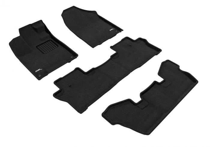 3D MAXpider Compatible with HONDA PILOT 7-PASSENGER 2016-2022 ELEGANT BLACK R1 R2 R3