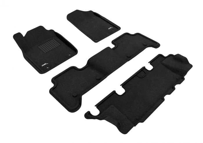 3D MAXpider Compatible with INFINITI QX80 7-SEAT 2014-2018 / QX56 2011-2013 ELEGANT BLACK R1 R2 R3