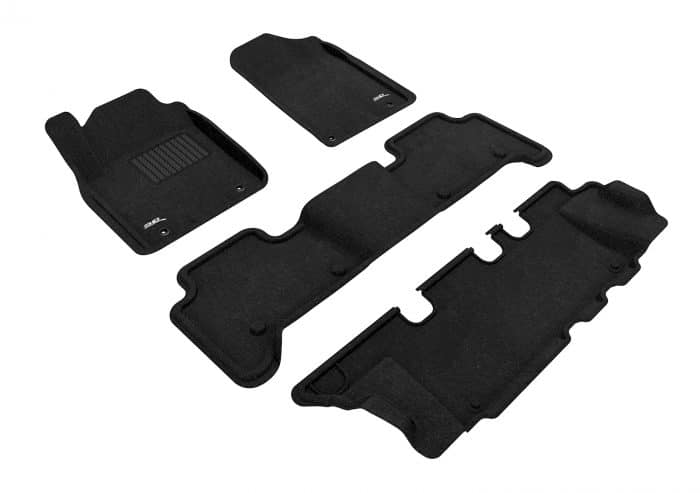 3D MAXpider Compatible with INFINITI QX80 8-SEAT 2014-2018 / QX56 2011-2013 ELEGANT BLACK R1 R2 R3