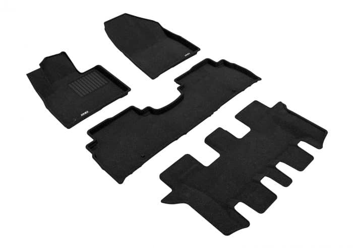 3D MAXpider Compatible with KIA SORENTO 7-SEAT 2016-2020 ELEGANT BLACK R1 R2 R3