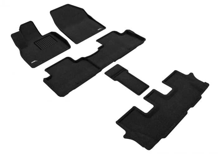 3D MAXpider Compatible with KIA TELLURIDE 8-SEAT 2020-2025 ELEGANT BLACK R1 R2 R3