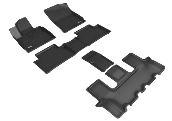 3D MAXpider Compatible with KIA SORENTO 6-SEAT 2021-2025 KAGU BLACK R1 R2 R3