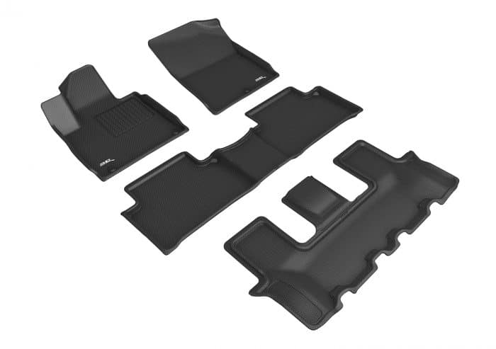 3D MAXpider Compatible with KIA SORENTO 7-SEAT 2021-2025 KAGU BLACK R1 R2 R3