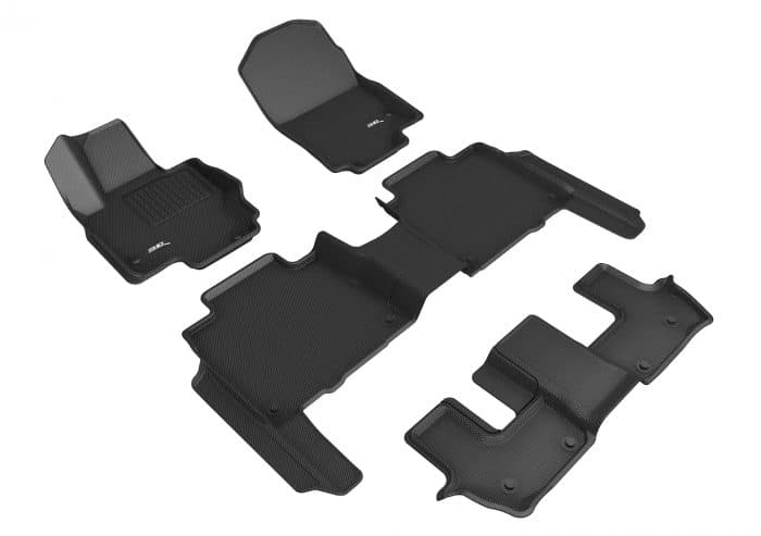 3D MAXpider Compatible with MERCEDES-BENZ GLS-CLASS 7 SEAT (X167) 2020-2025 / AMG GLS63 2021-2024 KAGU BLACK R1 R2 R3 (WITH EXECUTIVE REAR SEAT PACKAGE)