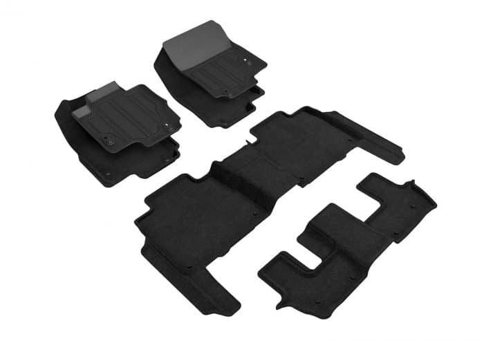3D MAXpider Compatible with MERCEDES-BENZ GLS-CLASS (X167) 2020-2023 / AMG GLS63 2021-2023 ELEGANT HYBRID BLACK R1 R2 R3 (NO EXECUTIVE REAR SEAT PACKAGE)